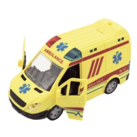 Auto ambulancia plast na zotrvačník na batérie so zvukom so svetlom