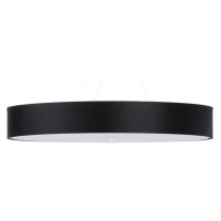 Čierne závesné svietidlo s textilným tienidlom ø 100 cm Herra – Nice Lamps