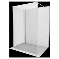 Mexen Kioto, 2-stenová sprchová zástena Walk-In 130 x 120 cm, 8mm číre sklo, brúsená oceľ profil