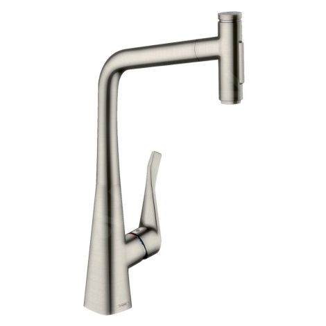 Hansgrohe M71, drezová batéria M7117-H320 s výsuvnou spŕškou, sBOX, vzhľad nehrdzavejúcej ocele,