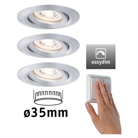 Paulmann Nova mini Plus LED easydim 3 kusy hliník