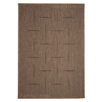 Kusový koberec FLOORLUX Coffee/Black 20008 – na ven i na doma - 60x110 cm Devos koberce