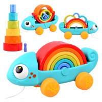 mamido  Farebný chameleon montessori skladačka 18m+