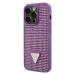 Guess Rhinestones Triangle Metal Logo Apple iPhone 15 Pro Max GUHCP15XHDGTPU Purple