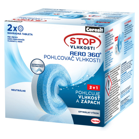 CERESIT STOP AERO - Náhradné absorpčné tablety 2x450 g