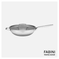 FABINI & Těhotnej kuchař - Nerezová panvica WOK s hybridným povrchom s pokrievkou Ø 30 cm