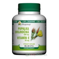 Bio-Pharma Pupalka dv.500 mg Vit.E 50 mg 130 kapsúl