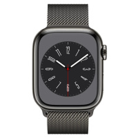 Apple Watch Series 8 GPS + Cellular 41mm Graphite Stainless Steel Case with Graphite Milanese Lo