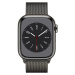 Apple Watch Series 8 GPS + Cellular 41mm Graphite Stainless Steel Case with Graphite Milanese Lo