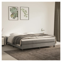 vidaXL Posteľný rám na boxspring bledosivý 180x200 cm zamat