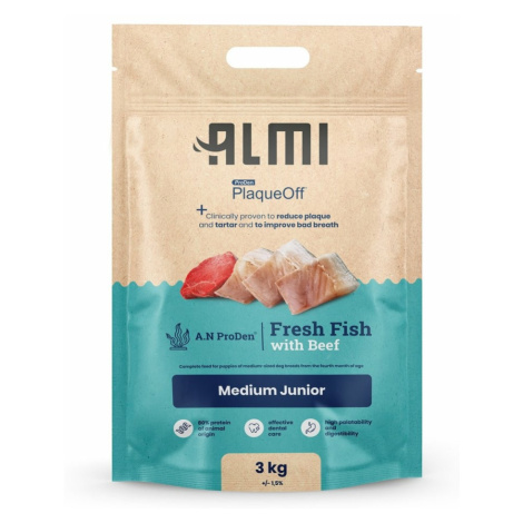 ALMI Medium Junior Granule s morskou riasou, 3 kg