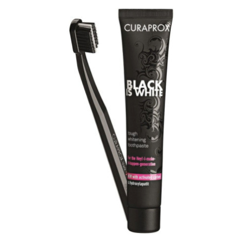 CURAPROX Black is White zubná pasta 90 ml + zubná kefka CS 5460