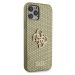 Guess Perforated 4G Glitter Metal Logo Kryt pre iPhone 12/12 Pro, Zlatý
