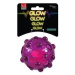 Hračka Dog Fantasy Glow loptička z TPR gumy fialová 8cm