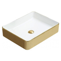 MEXEN - Estela umývadlo na dosku 50x40 cm biela / zlatá 22105053