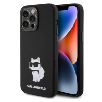 Karl Lagerfeld Liquid Silicone Choupette NFT Zadný Kryt pre iPhone 15 Pro Max Black