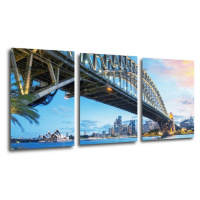 Impresi Obraz Osvietený most - 150 x 70 cm (3 dielny)