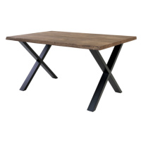 Sconto Jedálenský stôl TUELUN hnedá/čierna, šírka 140 cm