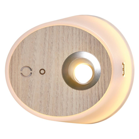 LED svetlo Zoom, bodové svetlá, USB brestové drevo