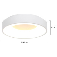 Stropné svietidlo Ringlede LED, 2 700 K, Ø 48 cm, biela, kov