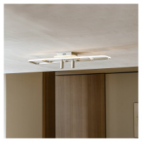 Lucande Tival stropné LED svietidlo, dlhé, nikel