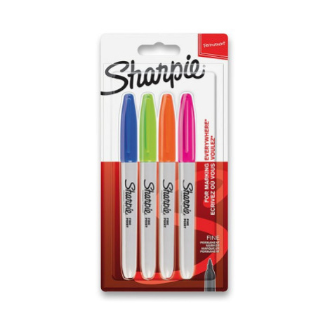 Permanentný popisovač Sharpie Fine súprava 4 ks – doplnkové farby