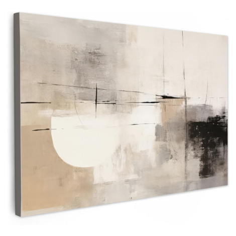 MuchoWow OBRAZ NA PLÁTNE Abstraktné - Umenie - Sivé 120x80 cm