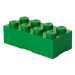 LEGO® box na desiatu 8 - tmavo zelená 100 x 200 x 75 mm