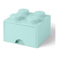 LEGO® úložný box 4 - so zásuvkou aqua  250 x 250 x 180 mm