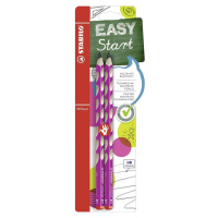 Ergonomická grafitová ceruzka pre pravákov STABILO EASYgraph ružová 2 ks HB