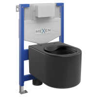 MEXEN/S - WC predstenová inštalačná sada Fenix XS-F s misou WC Sofia, čierna mat 6803354XX85