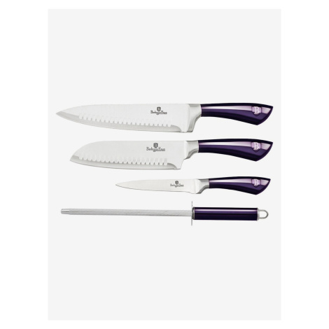 Súprava troch nerezových nožov s ocieľkou BERLINGERHAUS Purple Eclipse Collection Berlinger Haus