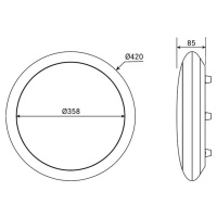 BRUMBERG Gavan LED stropné svietidlo, IP65, biele Ø42cm