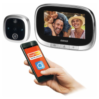 Video kukátko na dvere s PIR senz., 4,3'' LCD, Micro SD karta, Tuya, chróm  (ORNO)