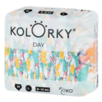 KOLORKY  DAY - štětce - L (8-13 kg) - 19 ks - jednorázové eko plenky