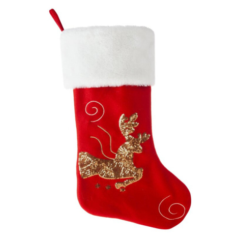 Vianočná ponožka na krb 50x25 cm Eurofirany