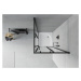 MEXEN/S - Rio štvorcový sprchovací kút 70 x 70, transparent, čierna + vanička Rio 860-070-070-70