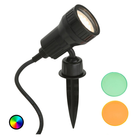 Terra LED reflektor so zemným hrotom vrátane farebného filtra Briloner