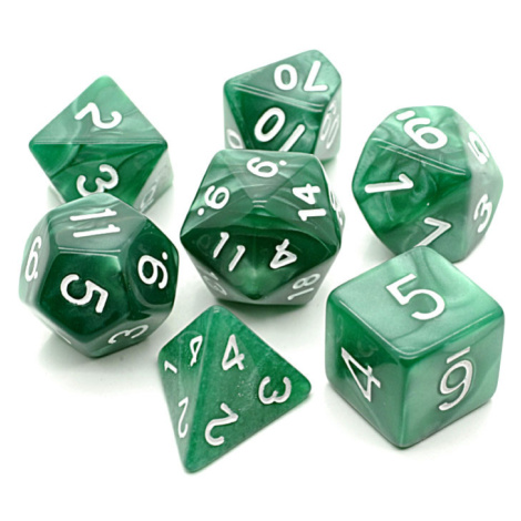 TLAMA games Sada 7 perleťových kostek pro RPG (9 barev) Barva: Zelená