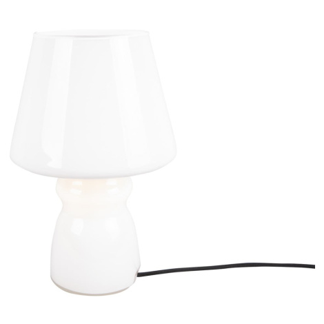 Biela sklenená stolová lampa Leitmotiv Classic Glass, ø 16 cm