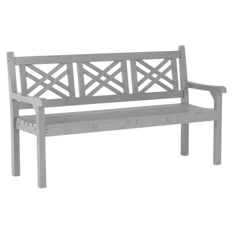 Drevená záhradná lavička, sivá, 150 cm, FABLA Tempo Kondela