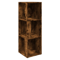 vidaXL Rohová skrinka dymový dub 33x33x100 cm spracované drevo