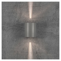 Vonkajšie nástenné LED Canto 2, 10 cm, sivé