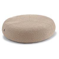 Béžový pelech pre psa z materiálu buklé ø 90 cm Senso Pouffe Greige M/L – MiaCara