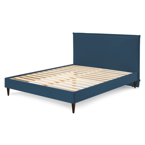 Modrá dvojlôžková posteľ Bobochic Paris Sary Dark, 160 x 200 cm