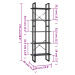 vidaXL 5-poschodová knižnica sivá 60x30x175 cm borovicové drevo
