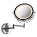 Dizajnové nástenné zrkadlo chróm vrátane LED stmievateľné na teplý nastaviteľný IP44 - Vicino