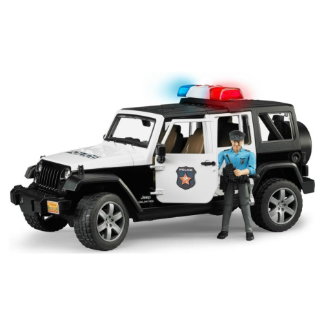 Bruder 02526 Policajný Jeep Wrangler Rubicon s figúrkou