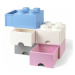 LEGO® úložný box 8 - so zásuvkami aqua 250 x 500 x 180 mm