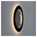 Nástenné svietidlo Urano LED, hnedo-čierno-strieborné, Ø 85 cm, železo